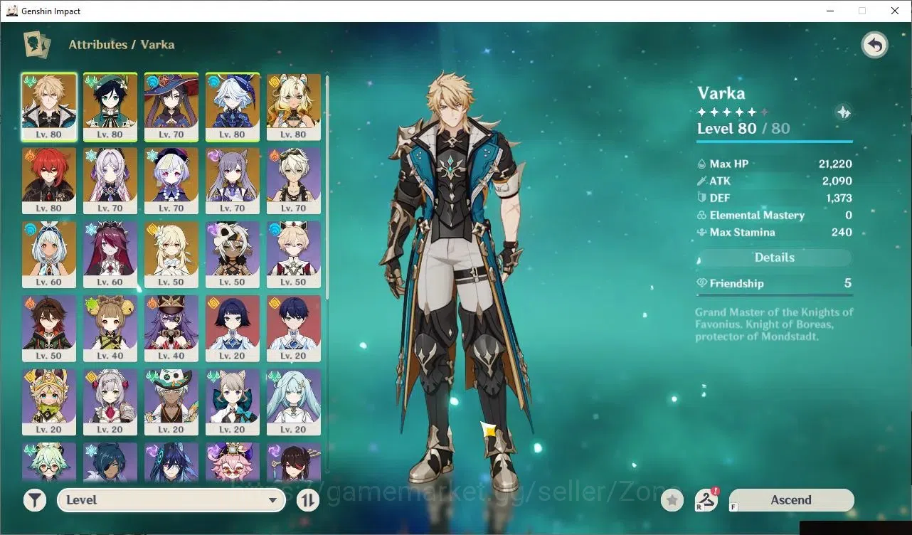 Genshin Impact Accounts ASIA|AR 50|7 CHAR Limited + 1 5*Star Weap| Premium image 3