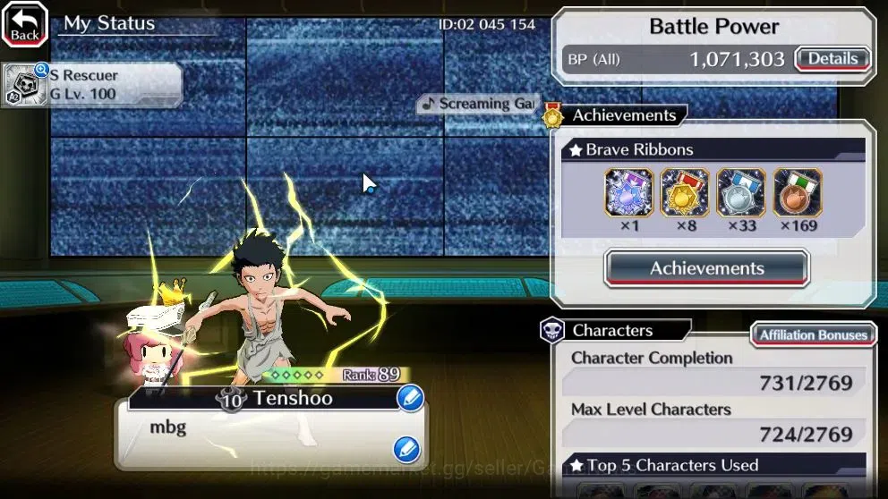 Bleach: Brave Souls Accounts High-End [ASIA]BP1M|2 MT[TYBW26 Yachiru,TYBW24 BazB],Lv200[TYBW26 2