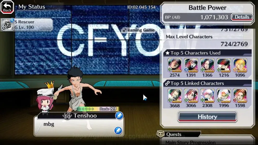 Bleach: Brave Souls Accounts High-End [ASIA]BP1M|2 MT[TYBW26 Yachiru,TYBW24 BazB],Lv200[TYBW26 3
