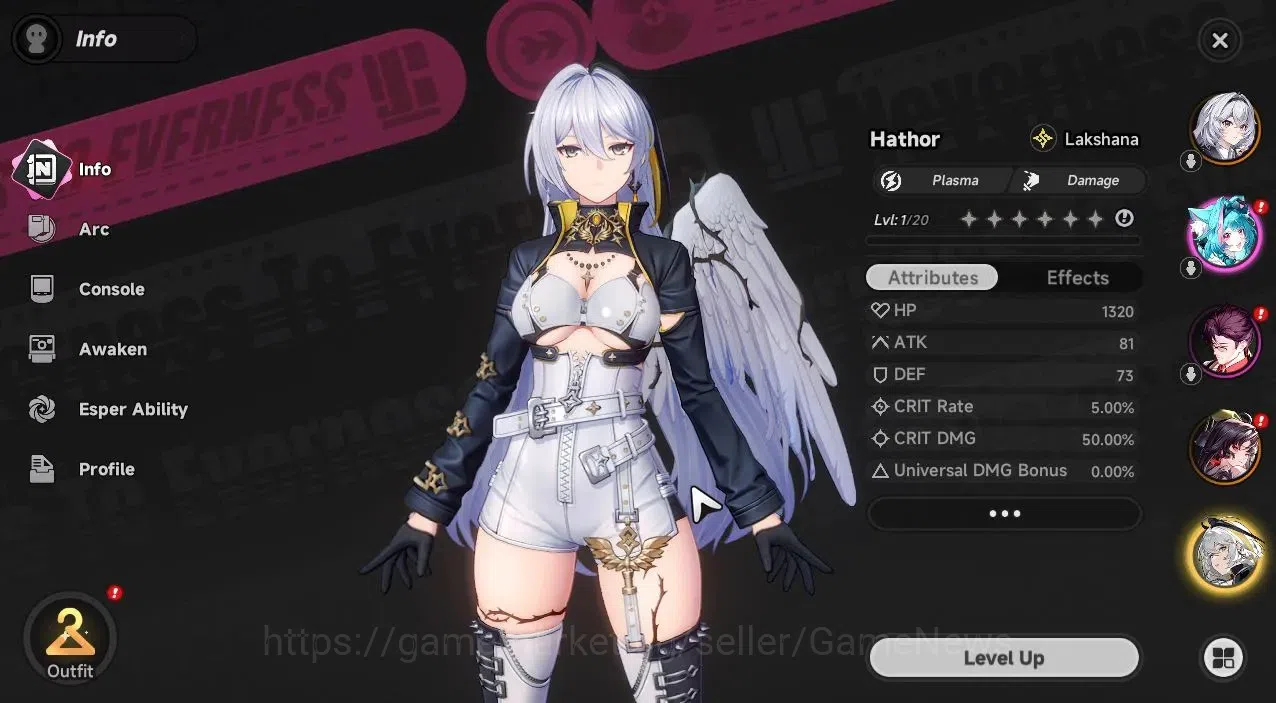 Neverness to Everness Accounts Global NA|HL 3|3 SSR [Hotori,Hathor,Fadia]+1 S-Class Char Box|6 SR [Mint,Haniel,Etc]|Orchid 2