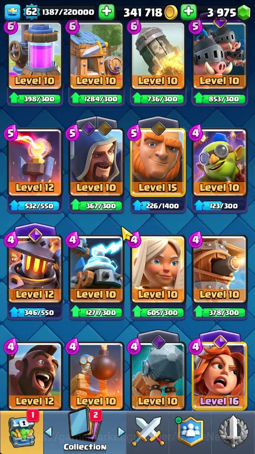 Clash Royale Accounts Lv 62|Trophy 10068|KTL 15|Total Card 121|4 Hero 14 image 13