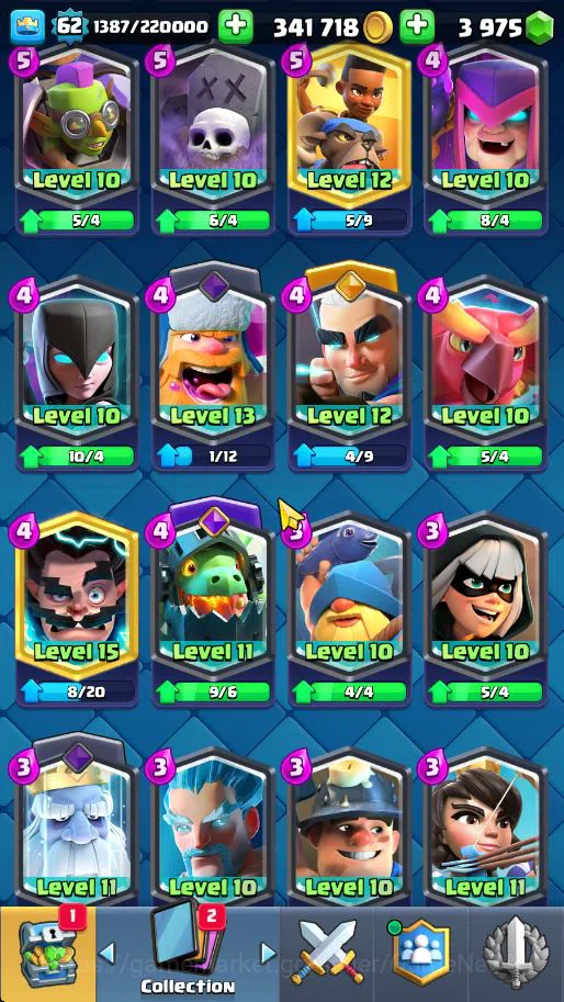 Clash Royale Accounts Lv 62|Trophy 10068|KTL 15|Total Card 121|4 Hero 14 image 16