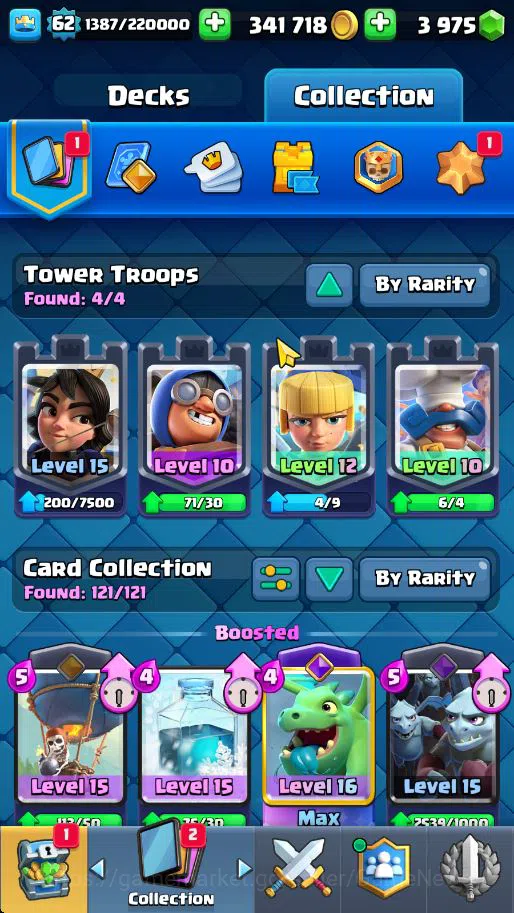 Clash Royale Accounts Lv 62|Trophy 10068|KTL 15|Total Card 121|4 Hero 14 image 18