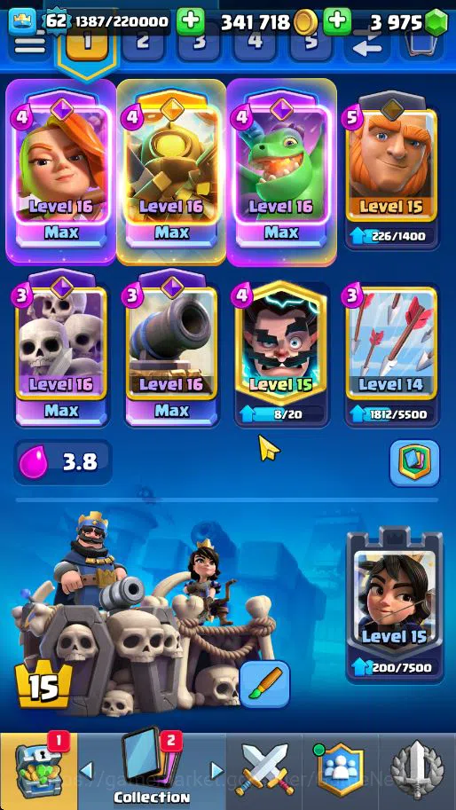 Clash Royale Accounts Lv 62|Trophy 10068|KTL 15|Total Card 121|4 Hero 14 image 19