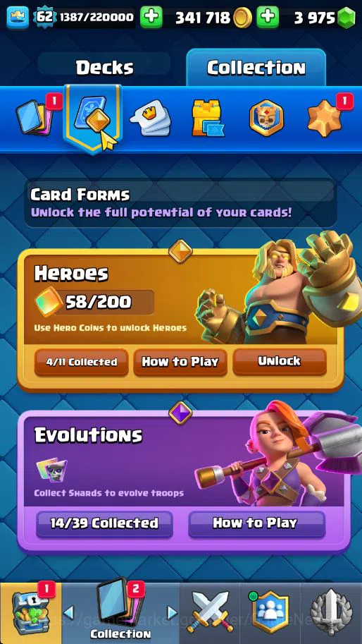 Clash Royale Accounts Lv 62|Trophy 10068|KTL 15|Total Card 121|4 Hero 14 image 9