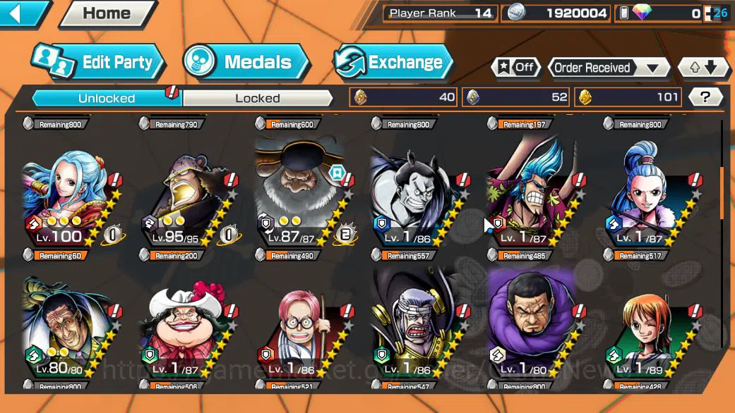 One Piece Bounty Rush Accounts Starter Global|3 EX|4Emperor Teach,BP Kuzan,5Elder Saturn|Rank 14|LogBandai|CheckSS(OPBR1951) 5