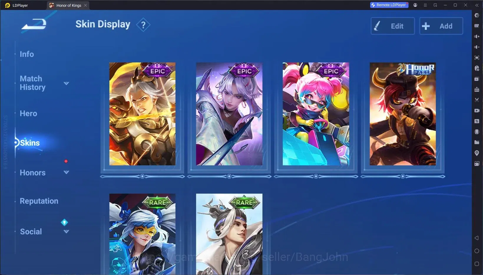 Honor of Kings Accounts Global | 58H 27S | KIC Luna, LEGEND Hou Yi, Collab image 8