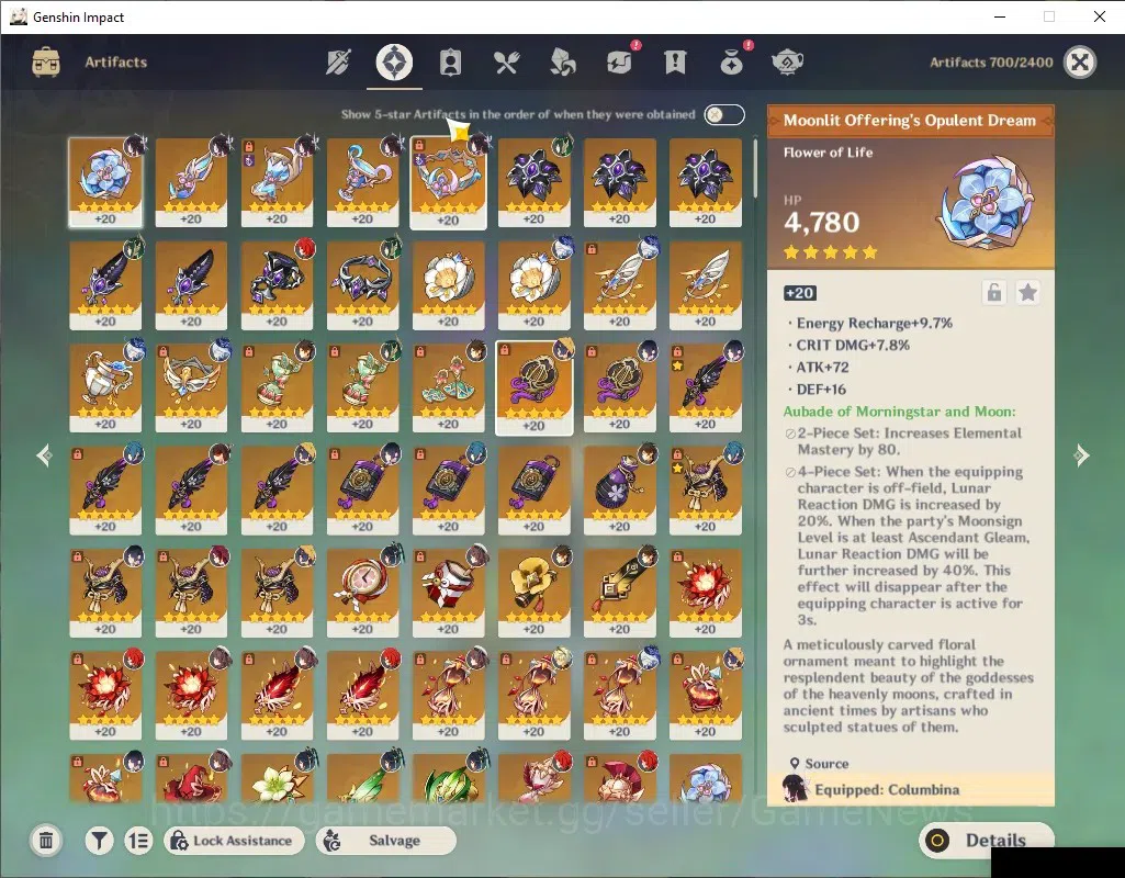 Genshin Impact Accounts ASIA|AR 56|7 Limited+2(*5Weapon)|Nefer,Columbina,F image 4