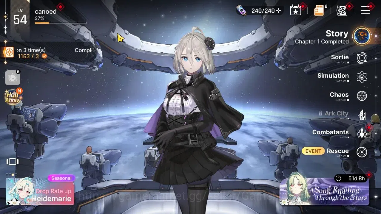 Chaos Zero Nightmare Accounts ASIA Lv54|8 SSR[HeidemariM1,Rita,Tiphera,Chizuru+S image 1