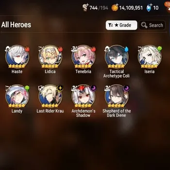 Epic Seven Accounts Starter Global Unverif|Fresh Starter|3 ML(L.R.Krau,A.D.Shadow,S.D.Diene)+6*5 RGB|PoH+Bless ON|Check
