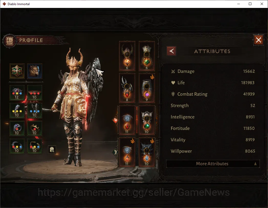 Diablo Immortal Accounts SEA - Enigma|CS ON|Lv60(904)|Necromancer |CR 41k|R image 12