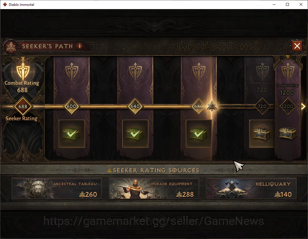 Diablo Immortal Accounts SEA - Enigma|CS ON|Lv60(904)|Necromancer |CR 41k|R image 5