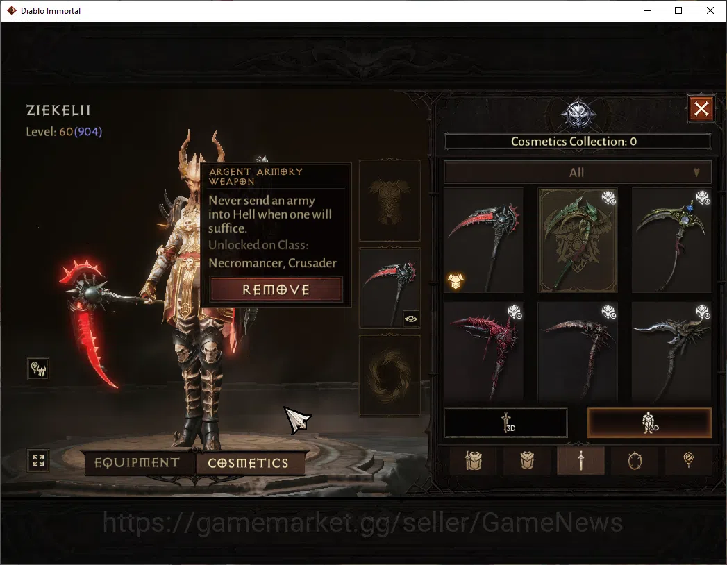 Diablo Immortal Accounts SEA - Enigma|CS ON|Lv60(904)|Necromancer |CR 41k|R image 7