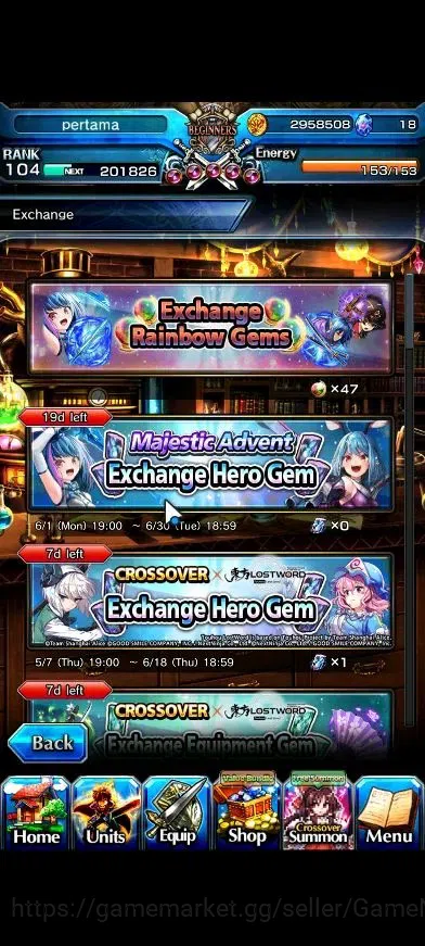 Grand Summoners Accounts Global|1 Sp Art|Rank 104|21 Ascend+7 TW|(Chloe,DL image 10