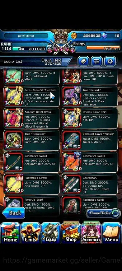 Grand Summoners Accounts Global|1 Sp Art|Rank 104|21 Ascend+7 TW|(Chloe,DL image 14