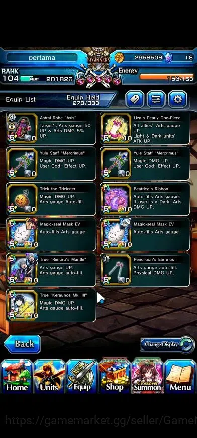 Grand Summoners Accounts Global|1 Sp Art|Rank 104|21 Ascend+7 TW|(Chloe,DL image 16