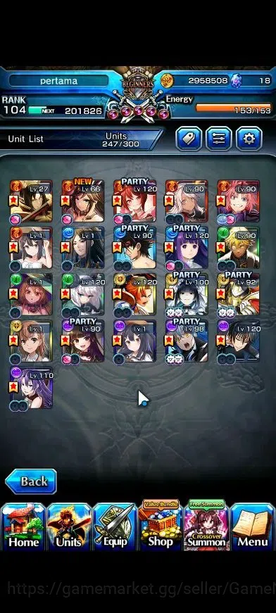Grand Summoners Accounts Global|1 Sp Art|Rank 104|21 Ascend+7 TW|(Chloe,DL image 5