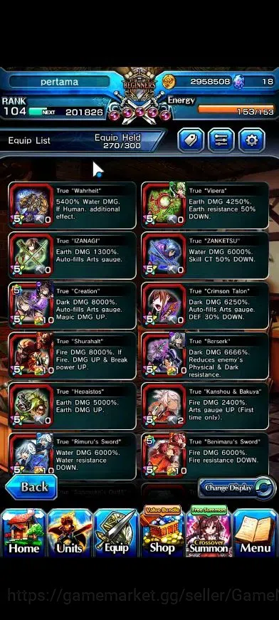 Grand Summoners Accounts Global|1 Sp Art|Rank 104|21 Ascend+7 TW|(Chloe,DL image 6