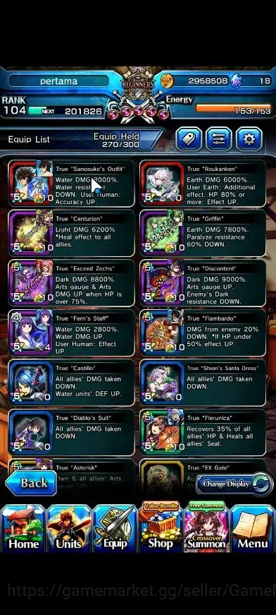 Grand Summoners Accounts Global|1 Sp Art|Rank 104|21 Ascend+7 TW|(Chloe,DL image 7