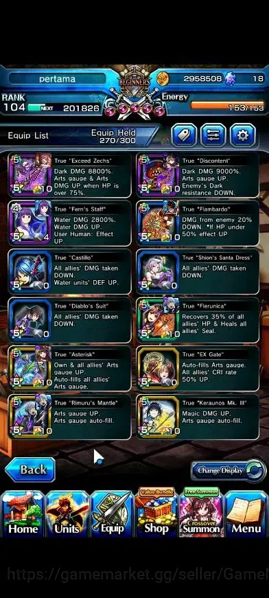 Grand Summoners Accounts Global|1 Sp Art|Rank 104|21 Ascend+7 TW|(Chloe,DL image 8