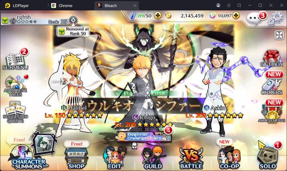 Bleach: Brave Souls Accounts Others Global |2M BP+10K Orb|Fresh Story|IchigoDT,Askin TYBW25,Halibel The Unleashed,Aizen 1