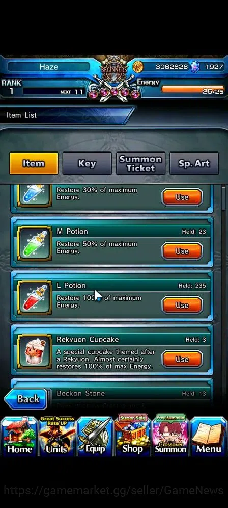 Grand Summoners Accounts Global|Rank 1|1927 cc Ready Gacha|6 Ascend| Summer image 2