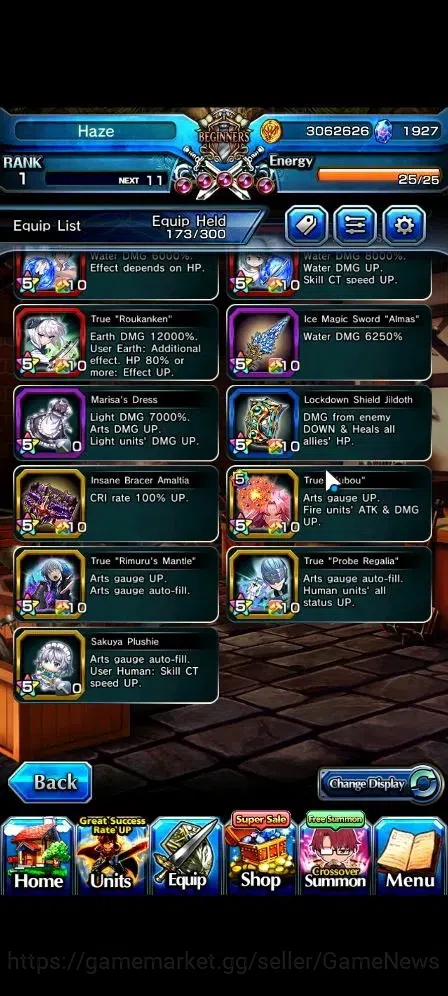 Grand Summoners Accounts Global|Rank 1|1927 cc Ready Gacha|6 Ascend| Summer image 7