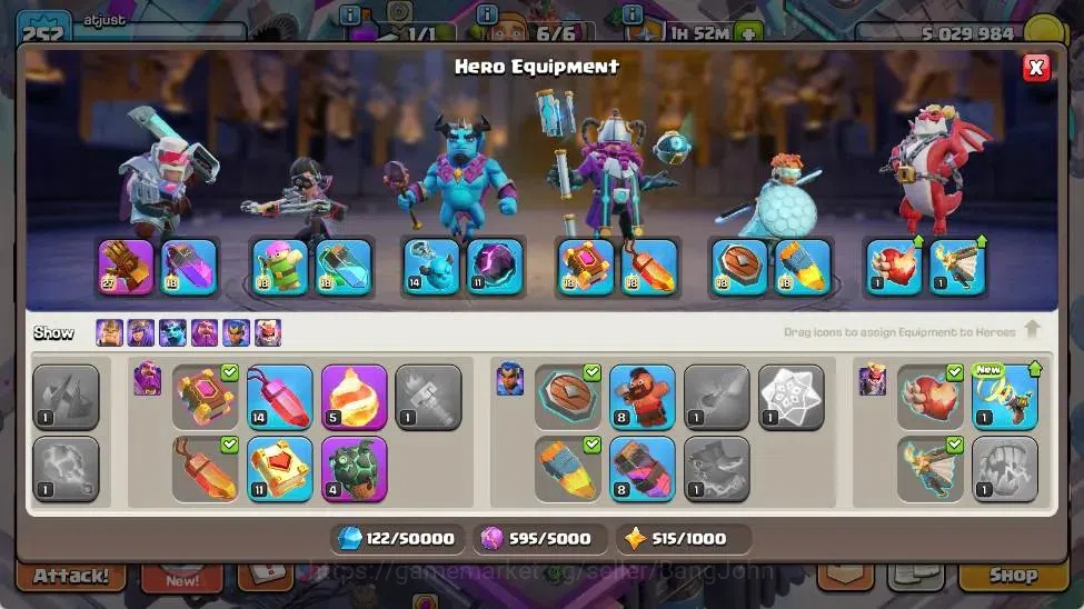 Clash of Clans Accounts Global | TH 16-BH 10 | LVL 252|HH 10|AQ 95 ,MP 72 image 10