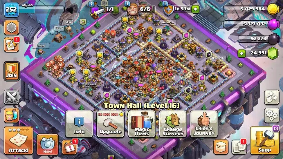 Clash of Clans Accounts Global | TH 16-BH 10 | LVL 252|HH 10|AQ 95 ,MP 72 image 2