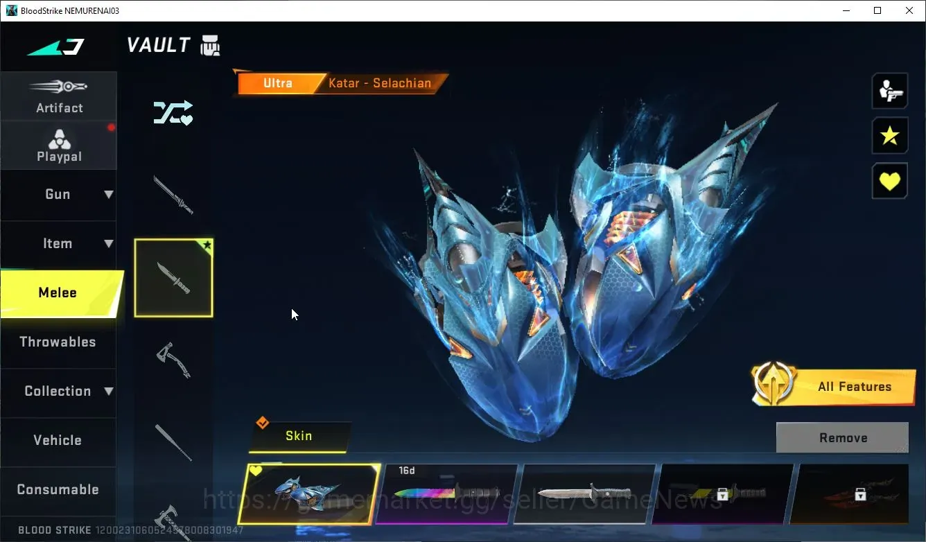Blood Strike Accounts Collab Skin ASIA|MELEE Katar,Sticky|Collab OPM M4A1,SKS,Ethan Mumen,EnZIO|9 ULTRA[3 Pitch 1