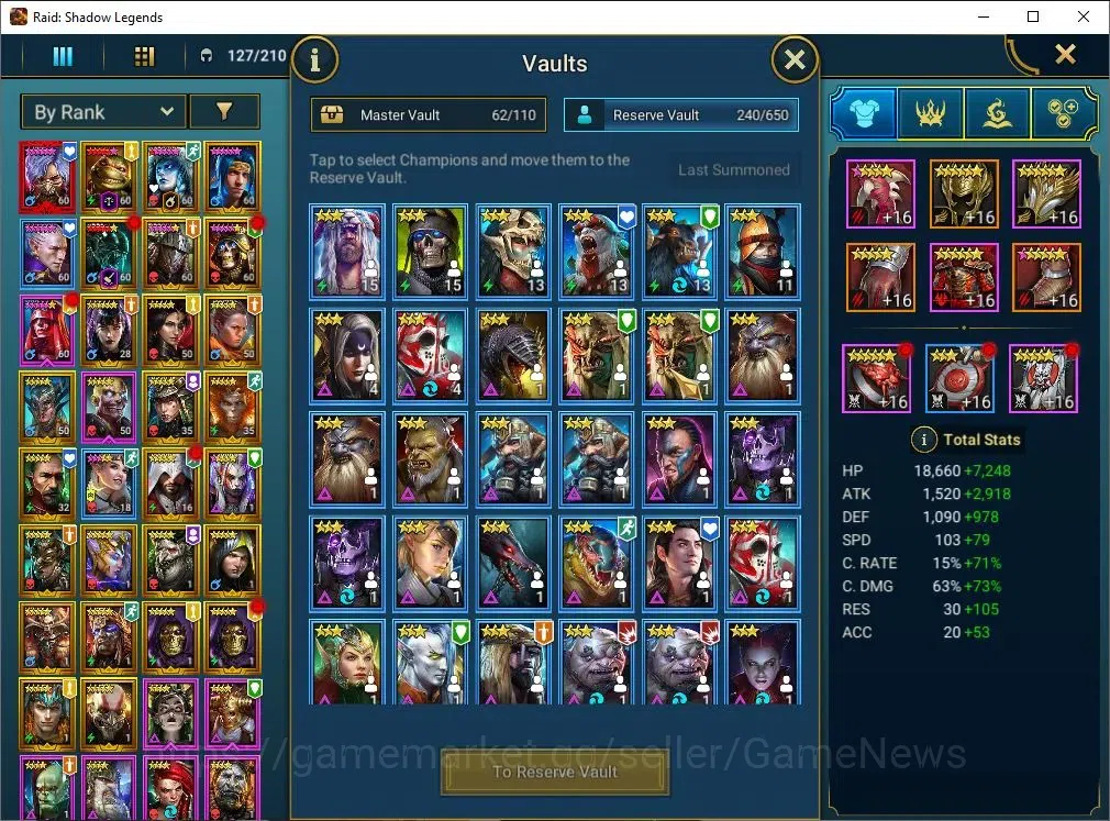 Raid: Shadow Legends Accounts Lv52 |1M Power|1 Mythic(Toshiro)|25 Legend (McAnge image 11