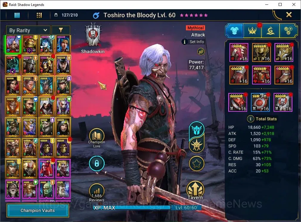 Raid: Shadow Legends Accounts Lv52 |1M Power|1 Mythic(Toshiro)|25 Legend (McAnge image 3
