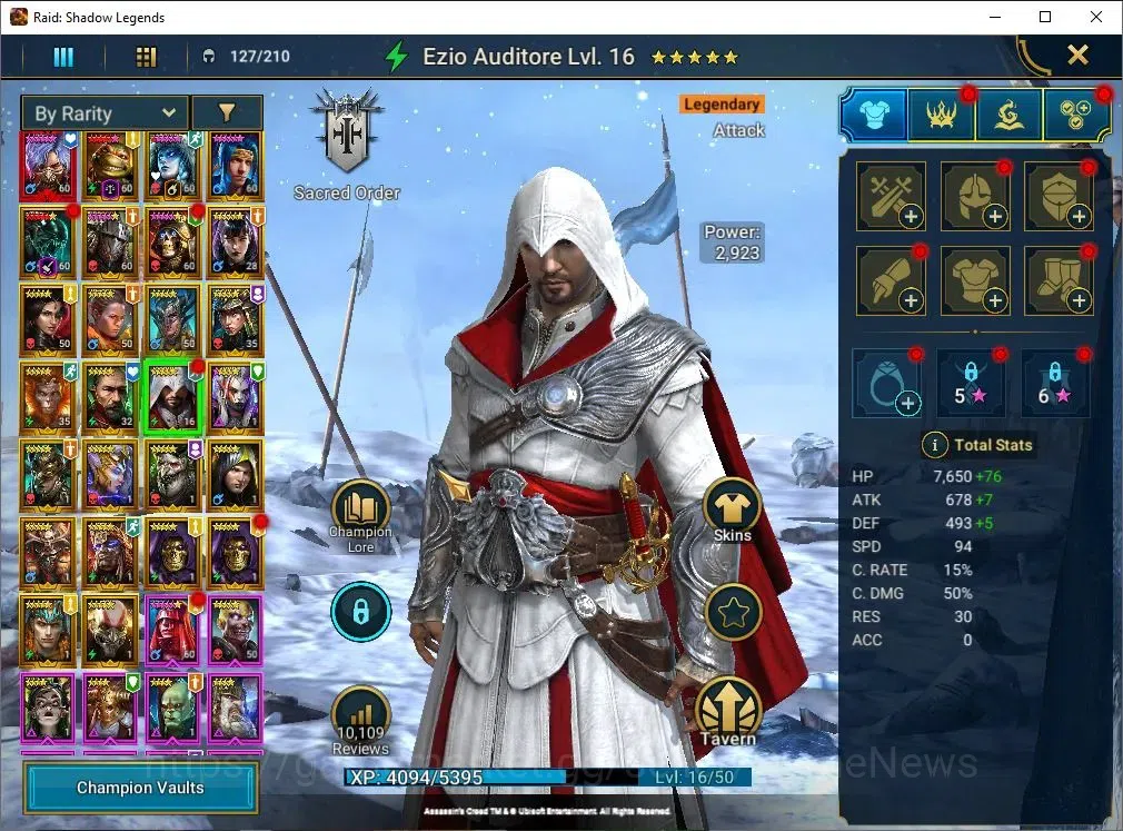Raid: Shadow Legends Accounts Lv52 |1M Power|1 Mythic(Toshiro)|25 Legend (McAnge image 8