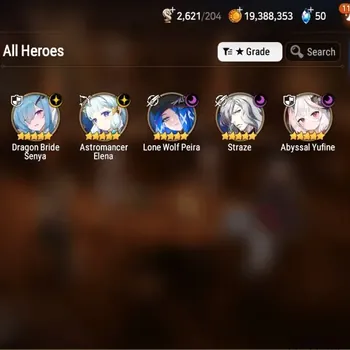 Epic Seven Accounts High-End Global Unverif|5ML(Straze,DBS,AEL,LW.Peira,AYufine)+12*5 RGB|PoH+Bless ON|Theater Locked|Check
