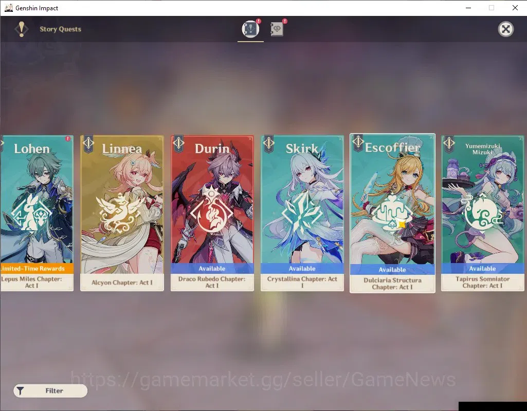 Genshin Impact Accounts ASIA|AR 56|Lunar Team Nod-Krai|5 Limited + 4 (*5Ch image 15