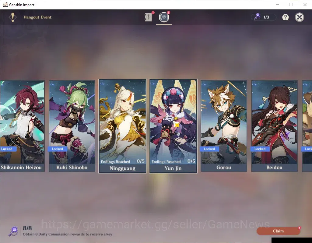 Genshin Impact Accounts ASIA|AR 56|Lunar Team Nod-Krai|5 Limited + 4 (*5Ch image 20