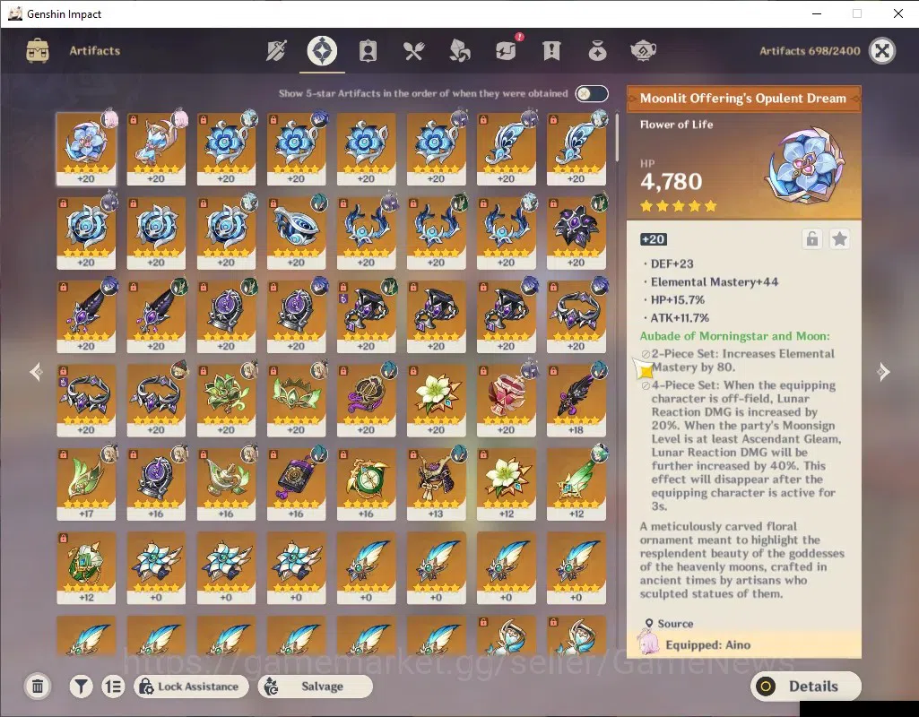Genshin Impact Accounts ASIA|AR 56|Lunar Team Nod-Krai|5 Limited + 4 (*5Ch image 6