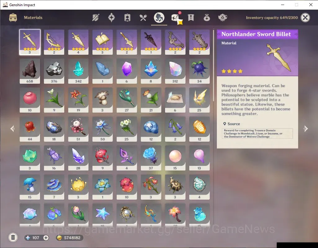 Genshin Impact Accounts ASIA|AR 56|Lunar Team Nod-Krai|5 Limited + 4 (*5Ch image 8