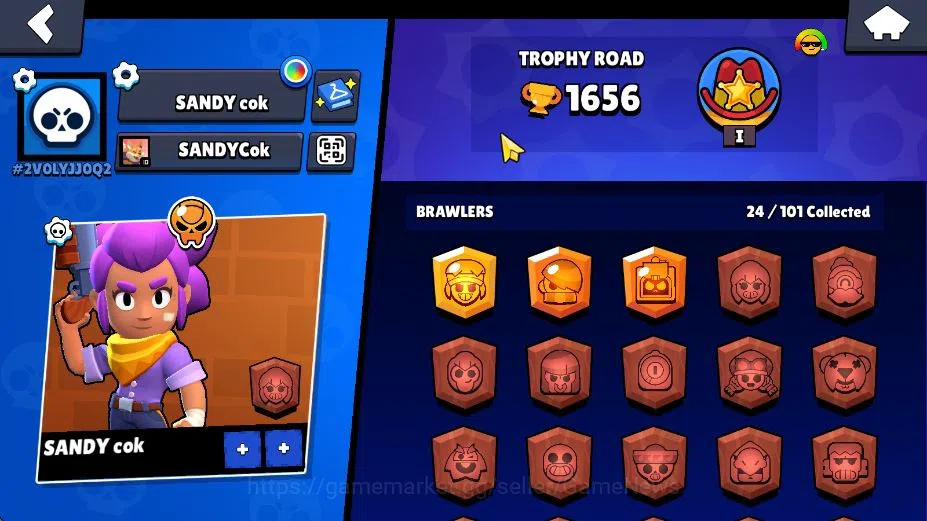 Brawl Stars Accounts 1656 Trophy|24 Brawler 2 Max Lv Myth Fang|1 Myth S image 2