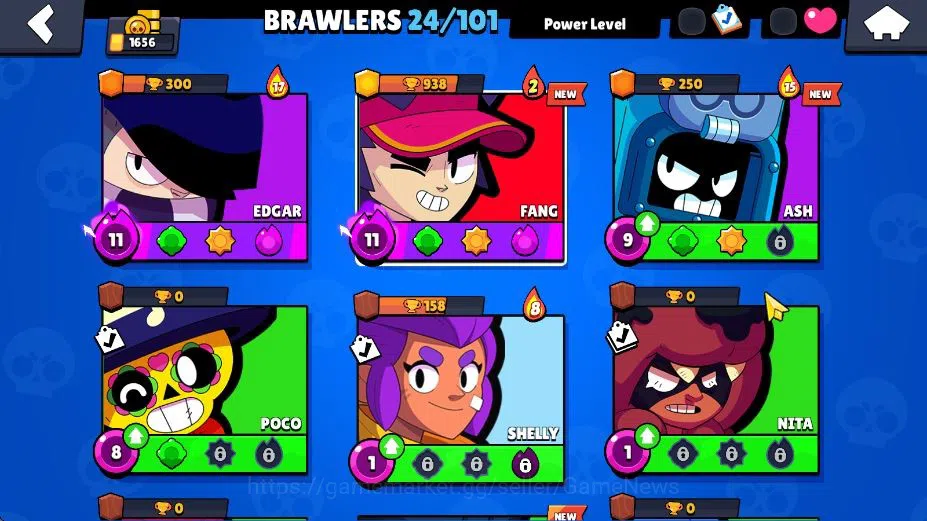 Brawl Stars Accounts 1656 Trophy|24 Brawler 2 Max Lv Myth Fang|1 Myth S image 5