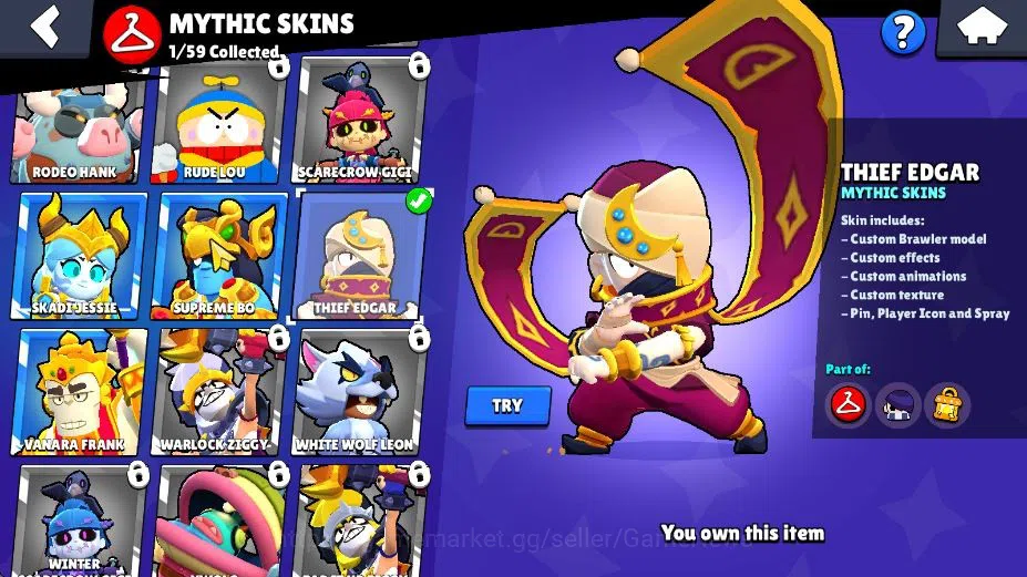 Brawl Stars Accounts 1656 Trophy|24 Brawler 2 Max Lv Myth Fang|1 Myth S image 9