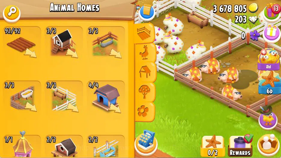 Hay Day Accounts Lvl 64|Silo Storage 1051/1100|Barn Storage 4020/4500|3,6M Coins|203Diamonds|PROTECT OFF|Log Supercel |RA096B 2