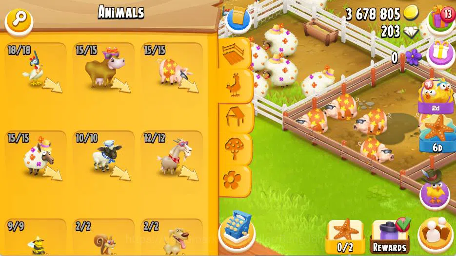 Hay Day Accounts Lvl 64|Silo Storage 1051/1100|Barn Storage 4020/4500|3,6M Coins|203Diamonds|PROTECT OFF|Log Supercel |RA096B 3