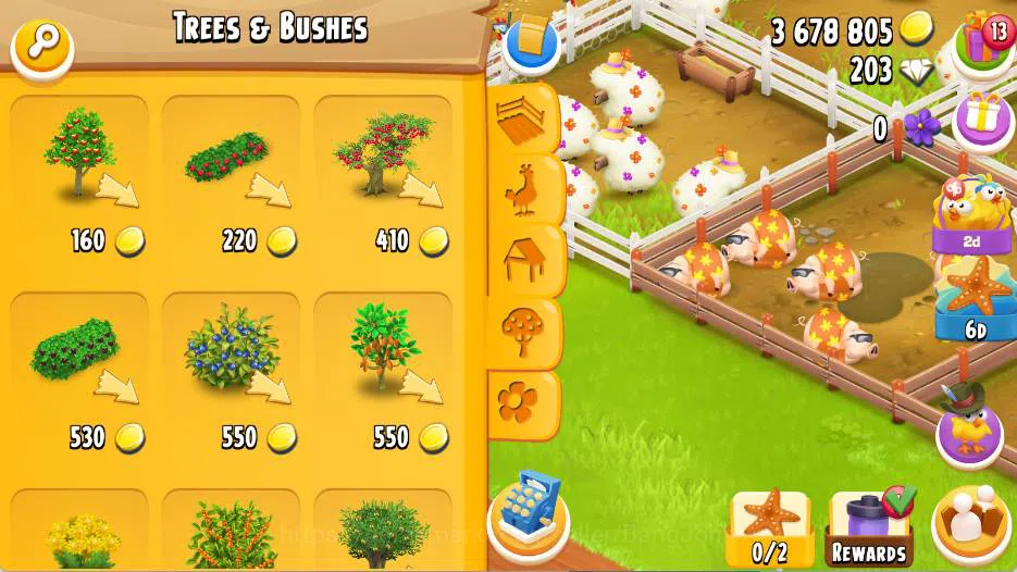 Hay Day Accounts Lvl 64|Silo Storage 1051/1100|Barn Storage 4020/4500|3,6M Coins|203Diamonds|PROTECT OFF|Log Supercel |RA096B 5