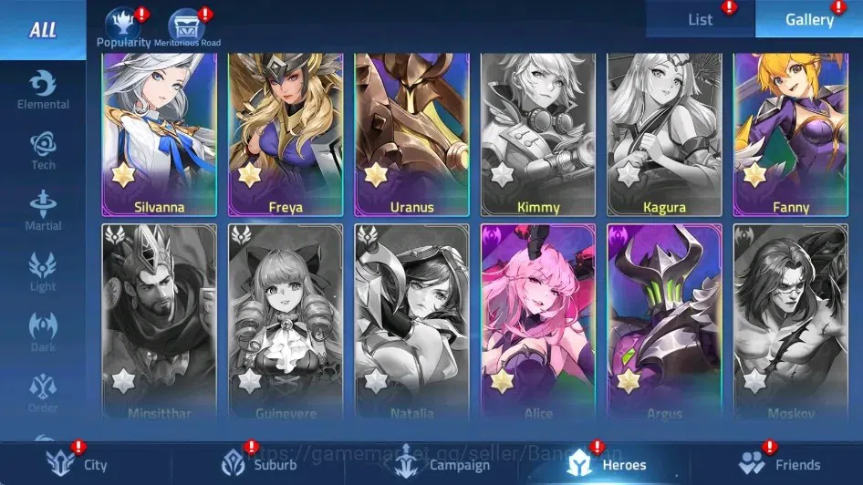 Mobile Legends: Adventure Accounts Global | LV 56 | 1477K Power | Vip4 | Camp 25-26 | Hero 68 | 40 SSR | Detail Check SS 12