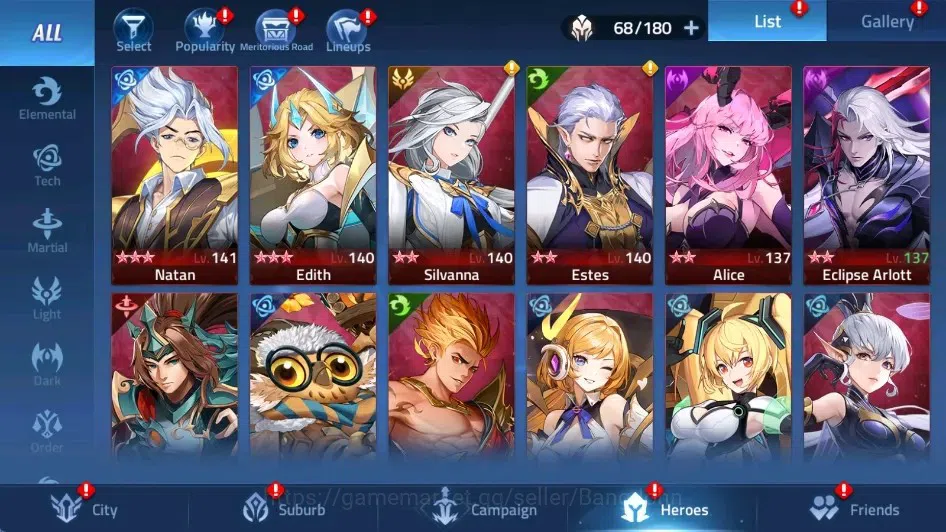 Mobile Legends: Adventure Accounts Global | LV 56 | 1477K Power | Vip4 | Camp 25-26 | Hero 68 | 40 SSR | Detail Check SS 3