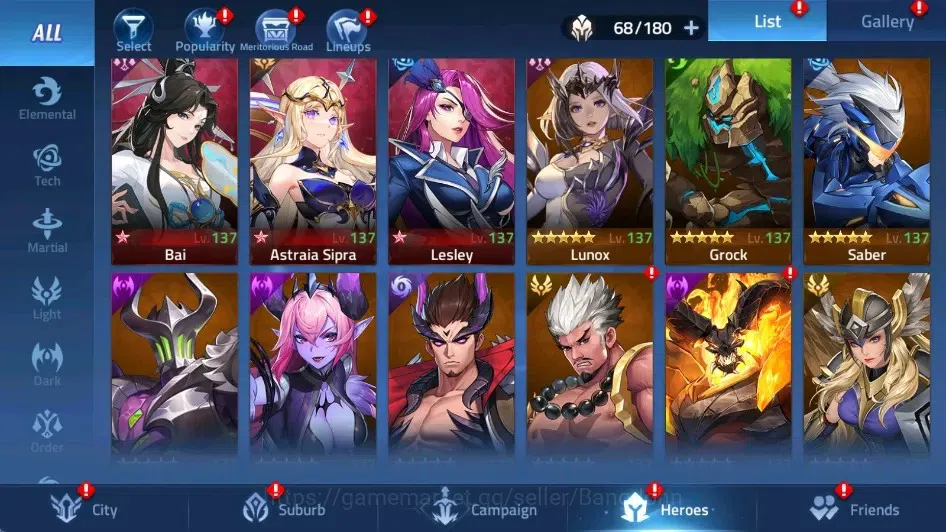 Mobile Legends: Adventure Accounts Global | LV 56 | 1477K Power | Vip4 | Camp 25-26 | Hero 68 | 40 SSR | Detail Check SS 4