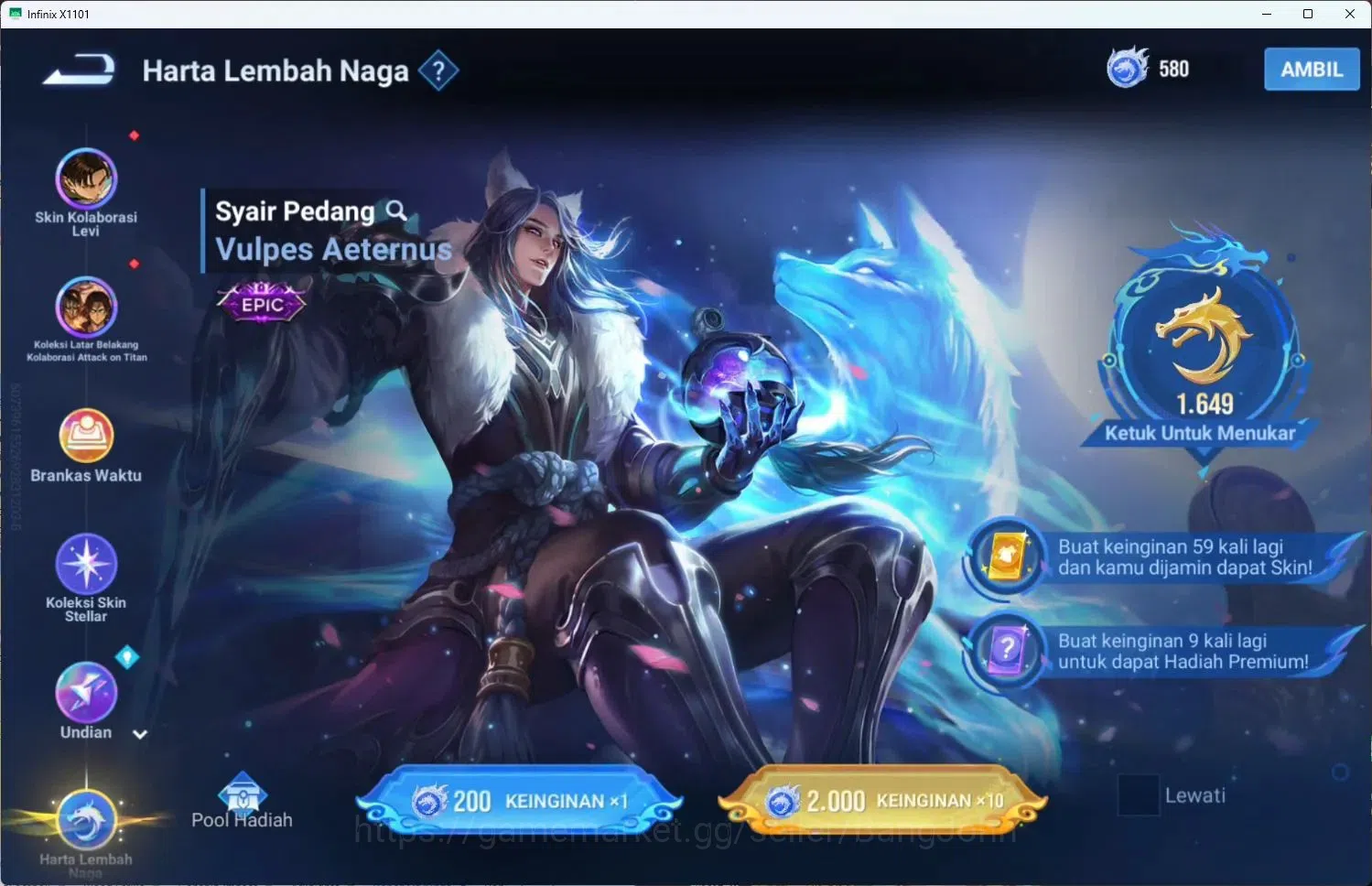 Honor of Kings Accounts Global|112H 152S|Legend Lady Sun,LNY2024 Da Qiao,E image 10