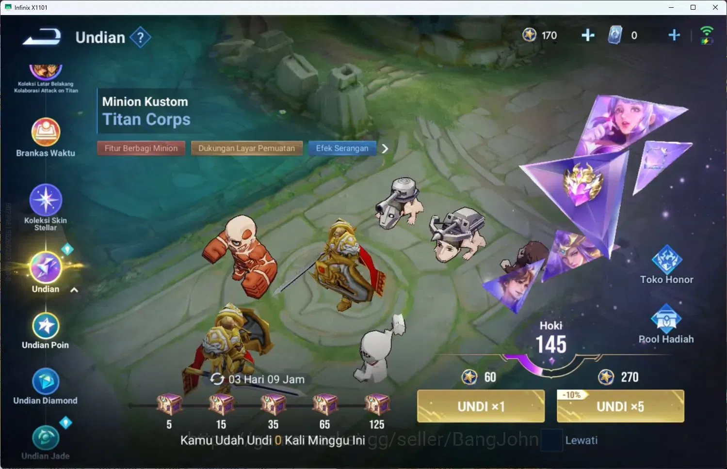 Honor of Kings Accounts Global|112H 152S|Legend Lady Sun,LNY2024 Da Qiao,E image 9