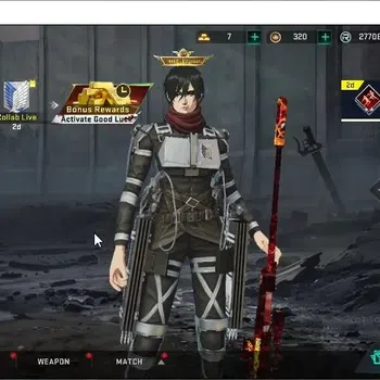 Blood Strike Accounts Collab Skin ASIA|Collab AOT Mikasa,M4A1 Battle of Faith,Evangelion Katya EVA-02|11 Ultra Glock
